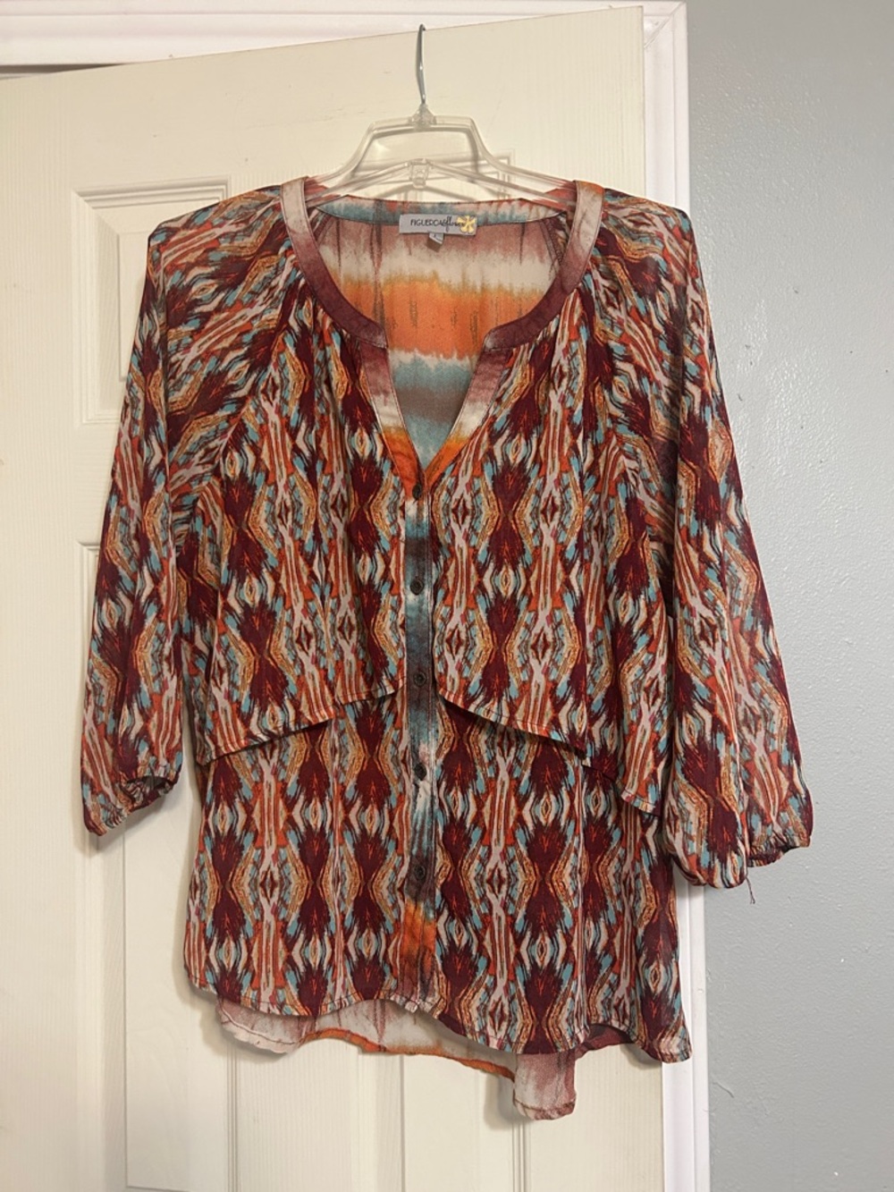 BOGO 1/2off🎒35%off3🛴 Figueroa & Flower arty blouse